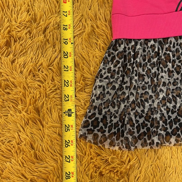 Disney Minnie Mouse Dress pink leopard print 7-8 medium NWT - Picture 5 of 8